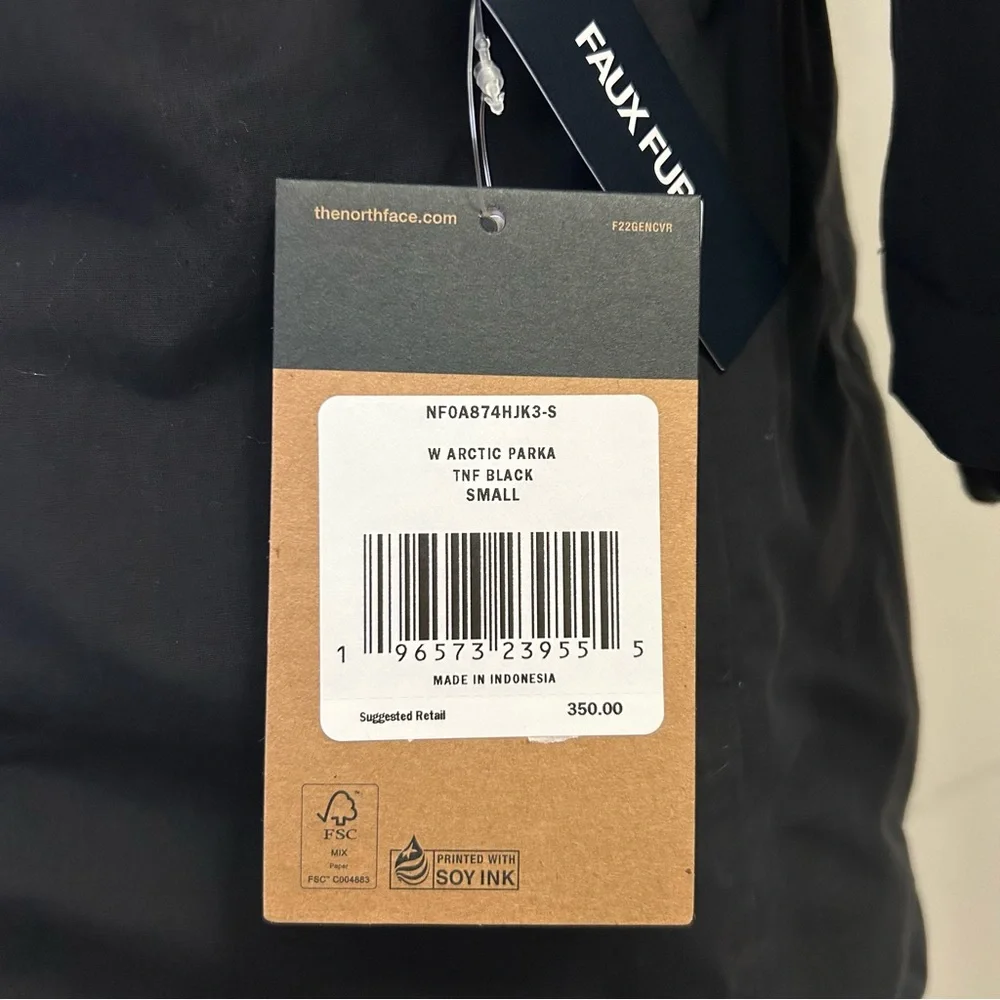 The North Face Women's Arctic Parka Down Coat TNF Black Sz XS S M L XL XXL - Picture 5 of 13